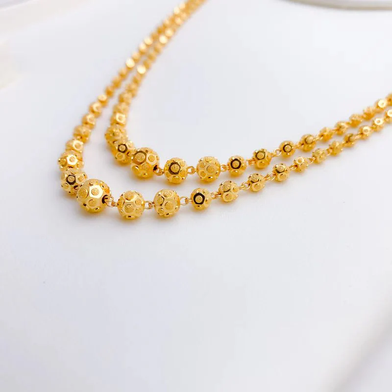 High Gold Plated Daily Wear Fancy Long Ball Mala - Image 3