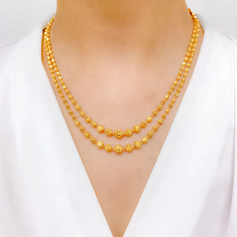 High Gold Plated Daily Wear Fancy Long Ball Mala - Image 4