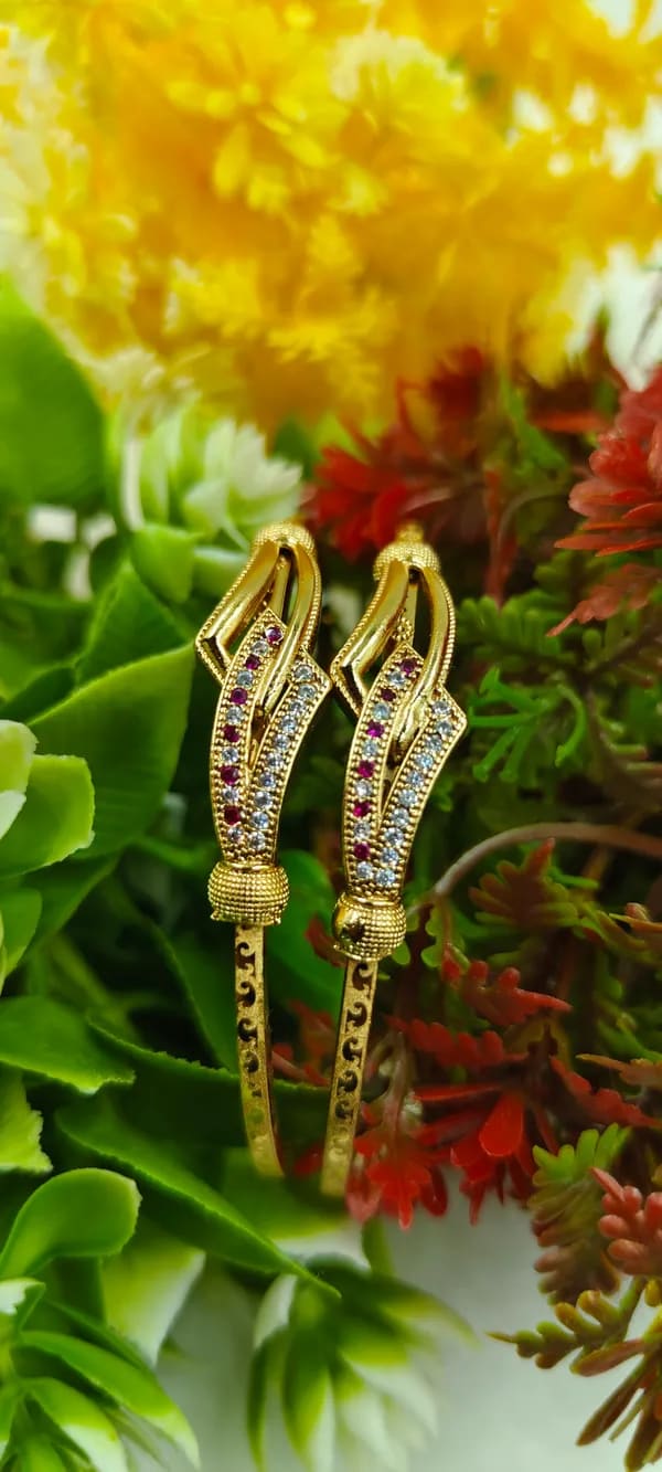 Daily Wear Diamond Studded Fancy Adjustale Kadli (Combo) - Image 5
