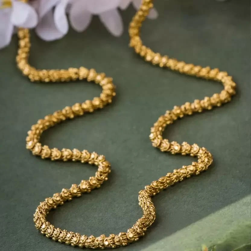 Gold Plated Daily Wear Long Bahubali Chain - Image 4