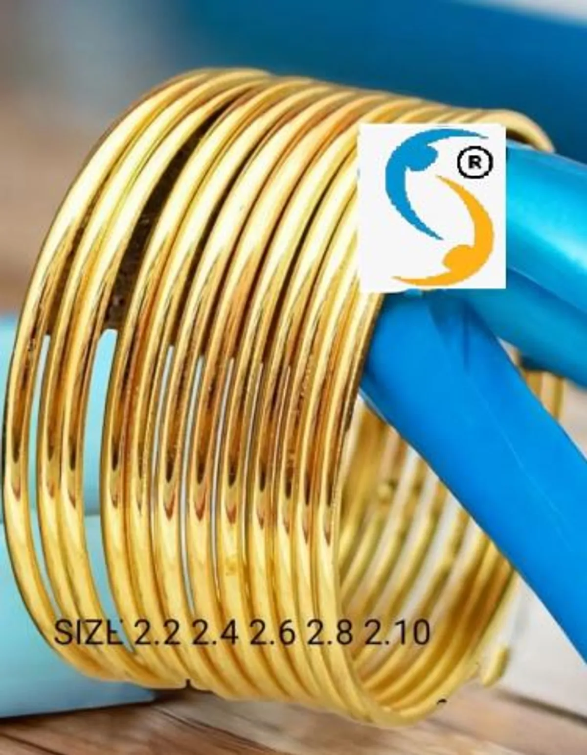 Casual Wear Micro Gold Plated 8 Pcs Plain Bangle For Girls And Women - Image 3