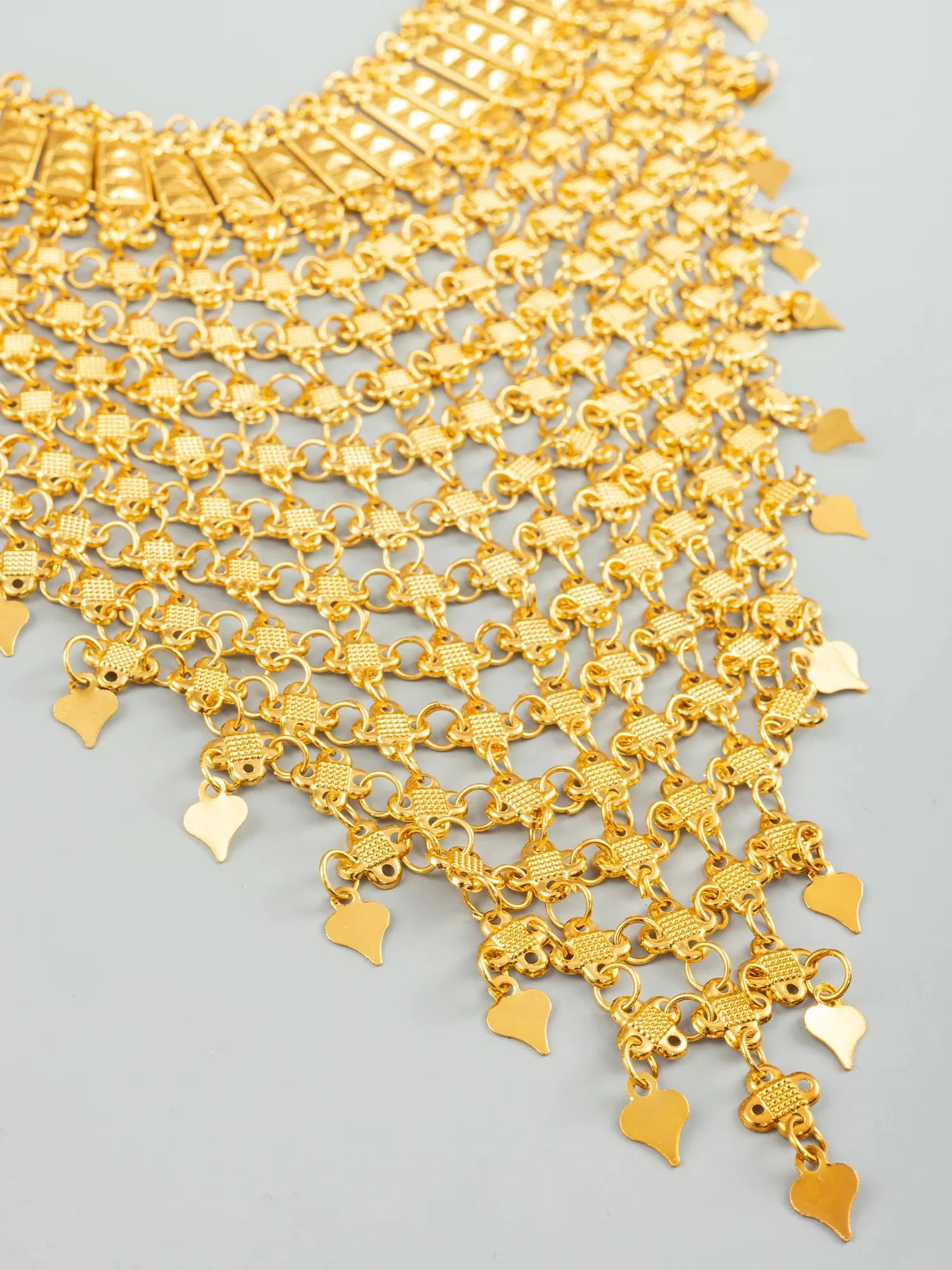 Micro Gold Plated Traditional Wear Classic Long Layered Necklace - Image 4