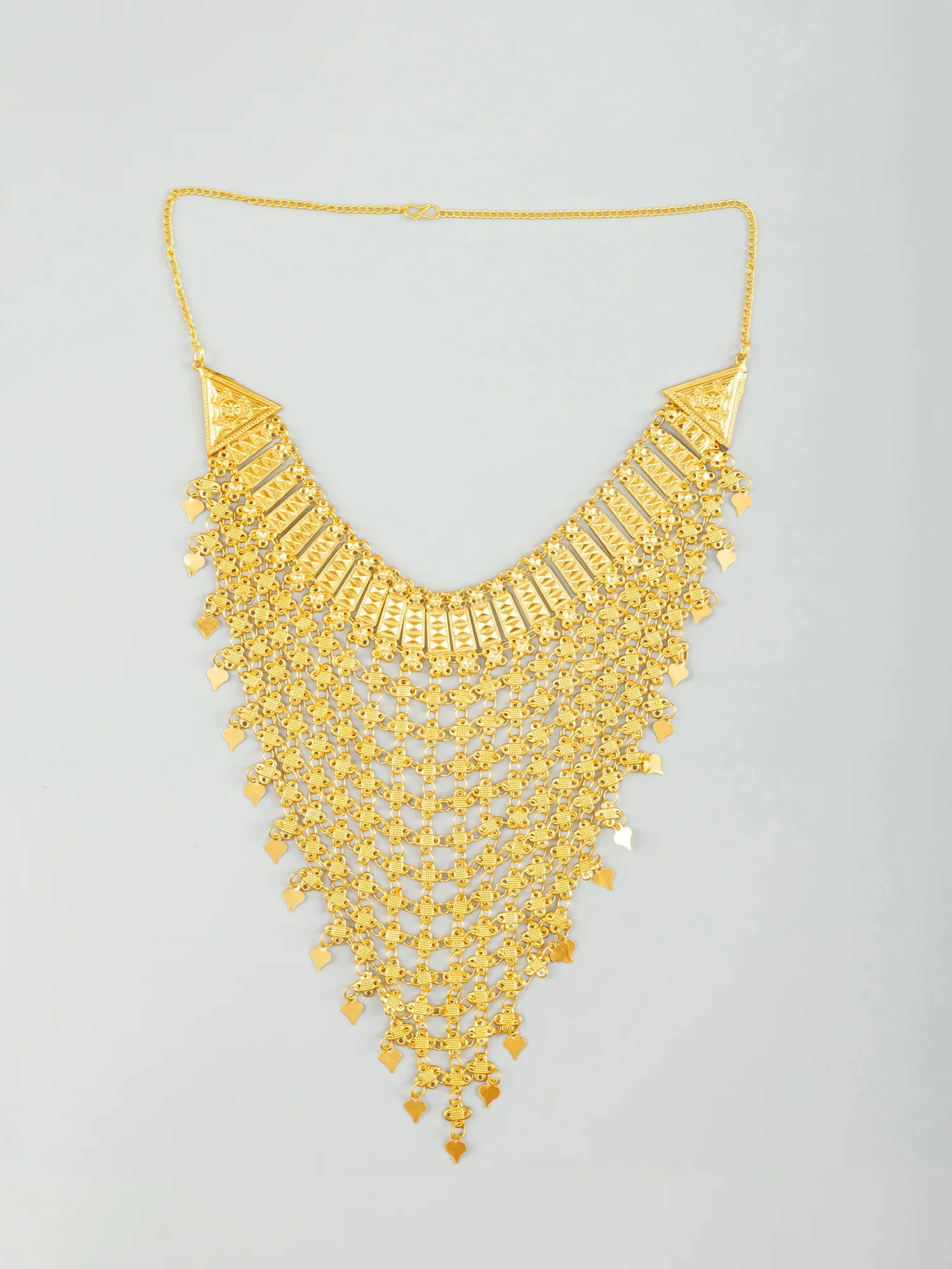 Micro Gold Plated Traditional Wear Classic Long Layered Necklace - Image 5