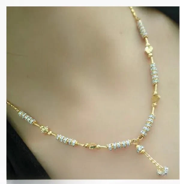 Stunning Diamond Studded Daily Wear Beautiful Star Chain - Image 5